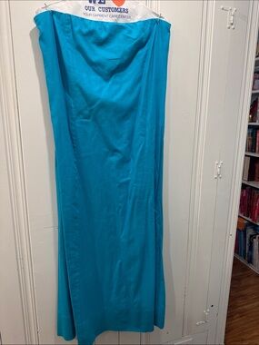 1. State Strapless Turquoise Maxi Dress